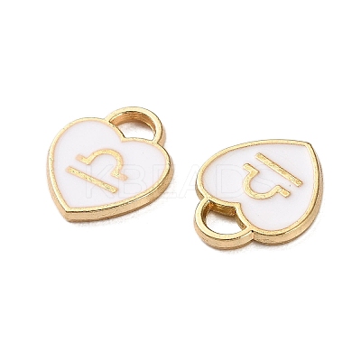 (Defective Closeout Sale: Enamel Yellowing) Golden Alloy Enamel Charms ENAM-XCP0001-47D-1