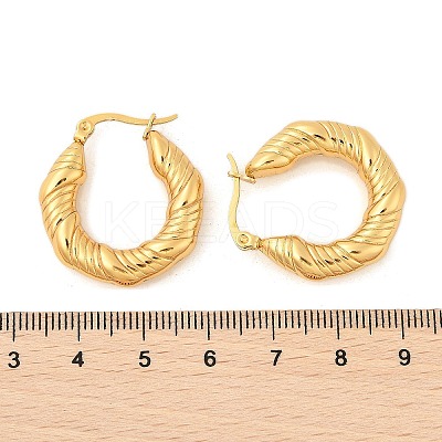 304 Stainless Steel Twist Hoop Earrings EJEW-Q011-02G-1