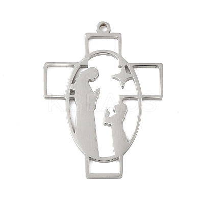304 Stainless Steel Pendants STAS-G355-04P-1
