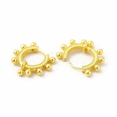 Rack Plating Brass Hoop Earrings for Women EJEW-H091-15G-1