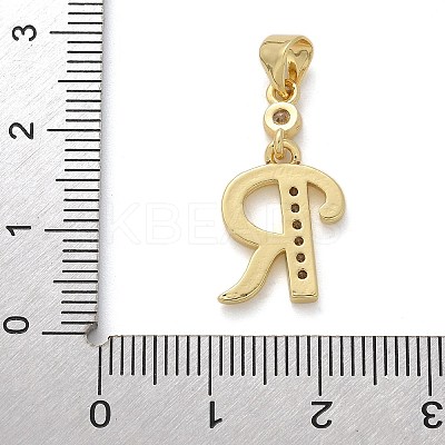 Brass Micro Pave Cubic Zirconia Pendants KK-M319-02G-R-1