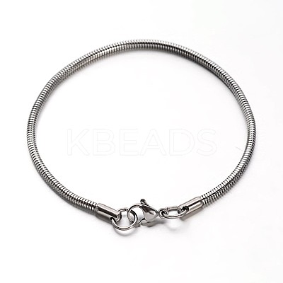 Tarnish Resistant 304 Stainless Steel Snake Chains Bracelets BJEW-O091-06P-1
