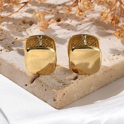 Ion Plating(IP) 304 Stainless Steel Hoop Earrings EJEW-C124-01F-G-1
