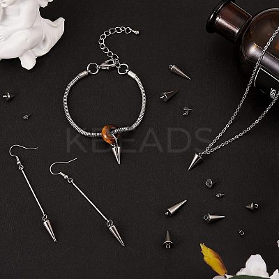 40Pcs 4 Style 304 Stainless Steel Pendants STAS-SZ0002-36P-1