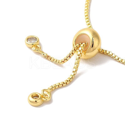 Brass Micro Pave Cubic Zirconia Silder Bracelets for Women LS-BJEW-C070-01B-G-1