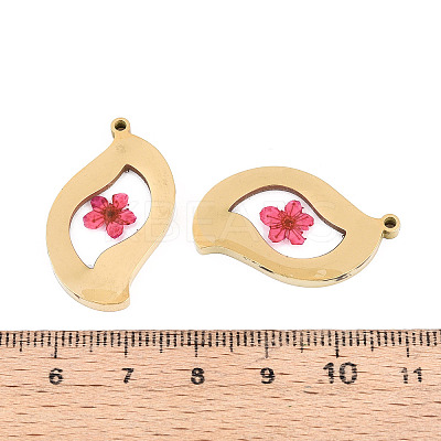 304 Stainless Steel Epoxy Resin Pendants STAS-T072-32-1