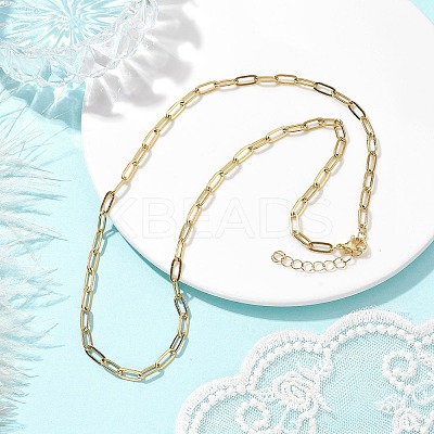 304 Stainless Steel Paperclip Chains Necklaces for Women NJEW-JN04744-1