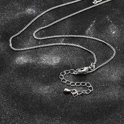 Long-Lasting Plated Brass Curb Chain Necklaces NJEW-K112-07P-NF-1