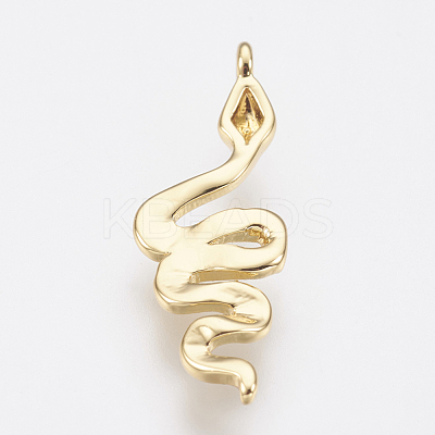 Brass Charms ZIRC-F083-019G-RS-1