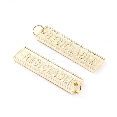 Brass Pendants X-ZIRC-I043-23G-1