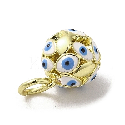 Brass Enamel Charms KK-E092-12G-06-1