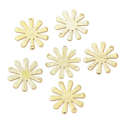 Rack Plating Brass Connector Charms KK-M250-04G-1