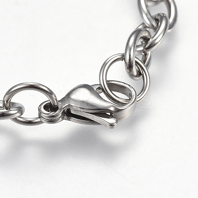 Non-Tarnish 304 Stainless Steel Cable Chains Necklaces NJEW-F242-08P-1