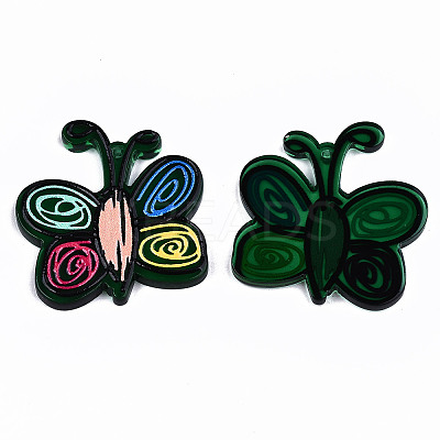 Transparent Acrylic Pendants KY-T022-40-1