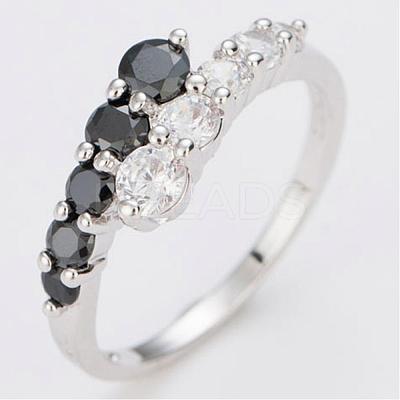 Simple Fashion Style Brass Cubic Zirconia Rings RJEW-EE0001-083P-G-1