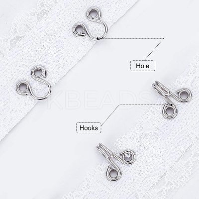 Steel Hook Buckles FIND-WH0082-91B-1
