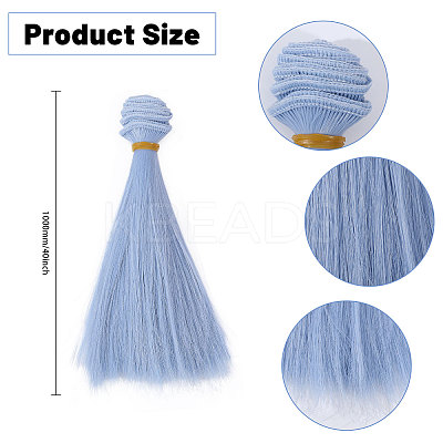 8Pcs 8 Colors PP Doll Wig Hair AJEW-GL0002-34A-1