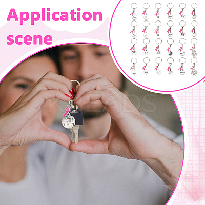 24Pcs 12 Style Alloy Keychain KEYC-PH01551-1