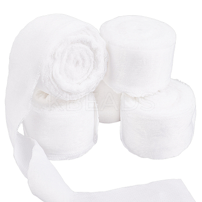 5 Rolls 5M Satin Frayed Ribbon SRIB-DR0001-01B-1
