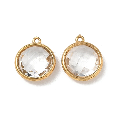 304 Stainless Steel Rhinestone Pendants STAS-P453-09G-01-1
