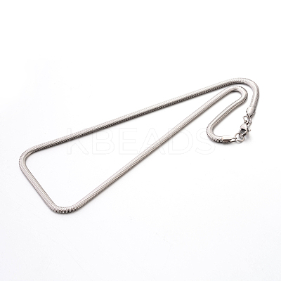 Tarnish Resistant 304 Stainless Steel Snake Chain Necklaces STAS-M174-006P-1