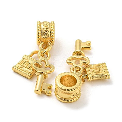 Tibetan Style Alloy European Dangle Charms PALLOY-F199-21G-1