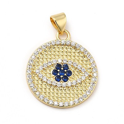 Brass Micro Pave Cubic Zirconia Pendants KK-H433-16G-1
