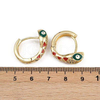 Brass Micro Pave Cubic Zirconia Hoop Earrings EJEW-B146-02G-05-1