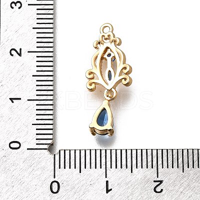 Brass Micro Pave Cubic Zirconia Pendants X-KK-K378-65G-02-1