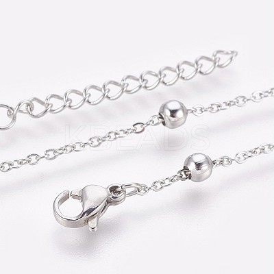 Tarnish Resistant 304 Stainless Steel Cable Chain Anklets LS-AJEW-P069-04P-1