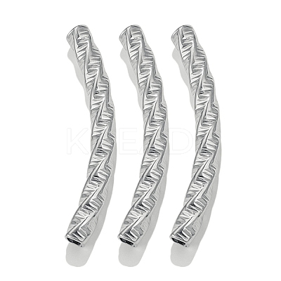 304 Stainless Steel Curved Tube Beads STAS-M071-03F-P-1