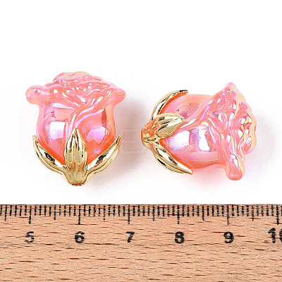 UV Plating Opaque Acrylic Beads MACR-C029-06A-02-1