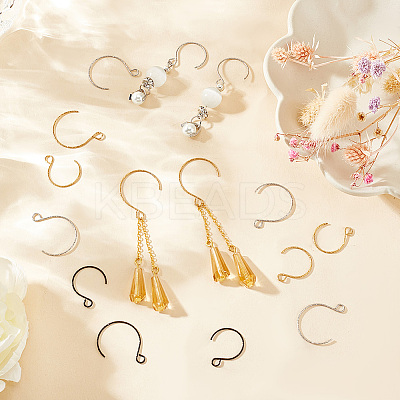 48Pcs 6 Style 316 Surgical Stainless Steel Earring Hooks STAS-UN0047-36-1