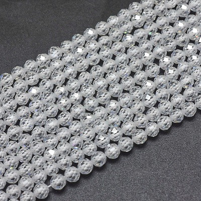 Cubic Zirconia Beads Strands G-G792-47-01C-1