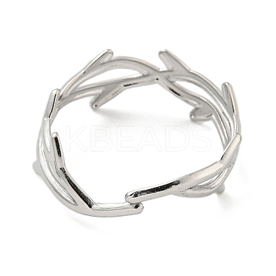 Non-Tarnish 304 Stainless Steel Open Cuff Rings RJEW-K245-92P-1