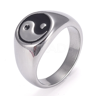 304 Stainless Steel Finger Rings STAS-H101-01P-8-1