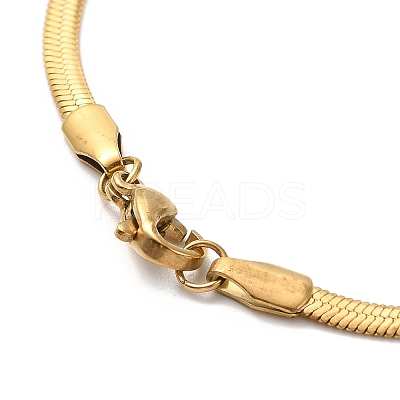 Ion Plating(IP) 304 Stainless Steel Herringbone Chain Necklace for Men Women NJEW-E076-04B-G-1