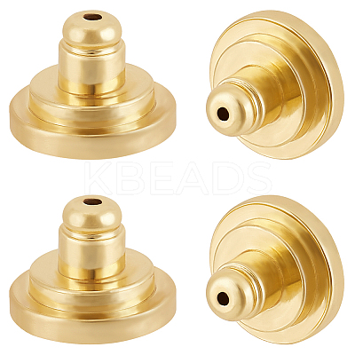 8Pcs Brass Ear Nuts FIND-BBC0003-57G-1