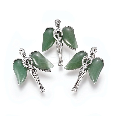 Natural Green Aventurine Pendants G-L520-C03-1