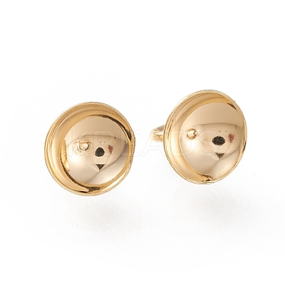 201 Stainless Steel Bead Cap Pendant Bails STAS-K194-03G-02-1