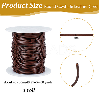 45~50m Cowhide Leather Cord WL-OC0001-05B-1