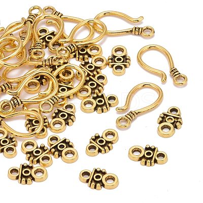 Tibetan Style Hook and Eye Clasps X-GLF1278Y-1