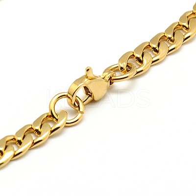 304 Stainless Steel Curb Chain/Twisted Chain Bracelet Making STAS-A028-N121G-1