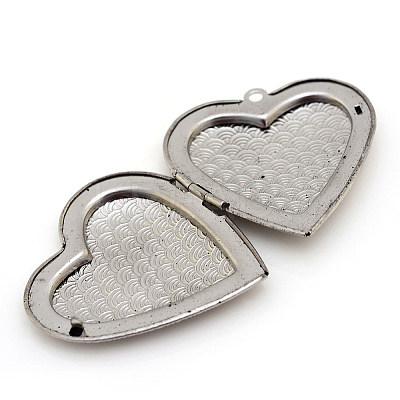 Tarnish Resistant 304 Stainless Steel Photo Locket Pendants LS-STAS-S046-08-1