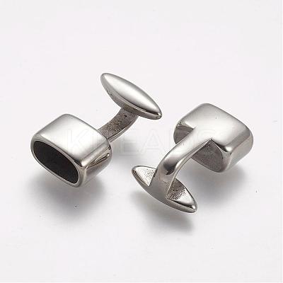 Non-Tarnish 304 Stainless Steel Hook Clasps STAS-A032-179P-1
