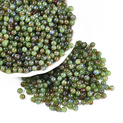 Baking Paint Glass Beads DGLA-T005-01A-07-1