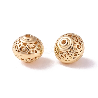 Brass Hollow Beads KK-P226-39CG-01-1
