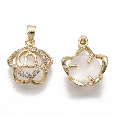 Natural Chalcedony Pendants KK-N232-19-NF-1