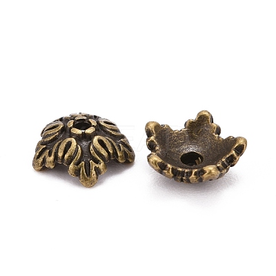 Tibetan Style Bead Caps TIBEB-A24621-AB-FF-1