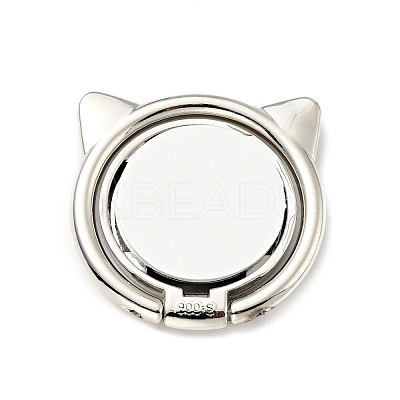 Alloy Cat Cell Phone Holder Stand Findings AJEW-E046-02P-1